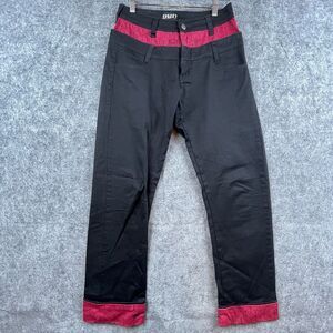 Sparry Jeans Mens 28 x 27 Red Black Straight Cuff Fake Sag 90s Skater